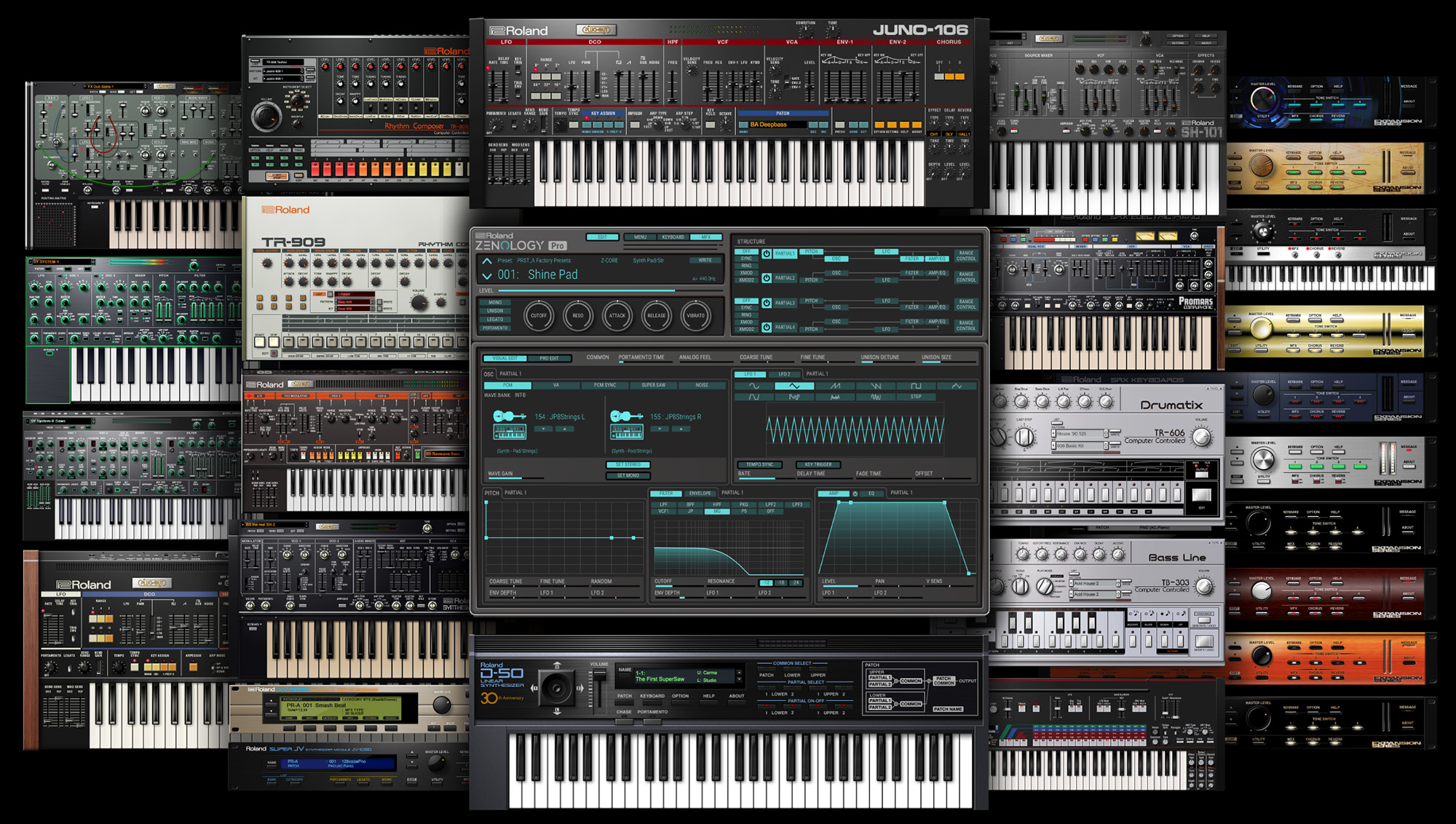 Roland Cloud版「TR-808」や「JUPITER-8」など28音源がApple